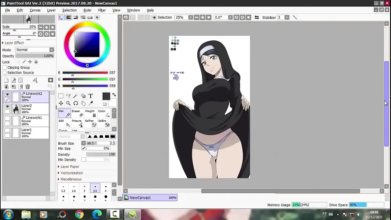 Desenhando Calcinha Upskirt Ecchi (Black Clover) - Repost