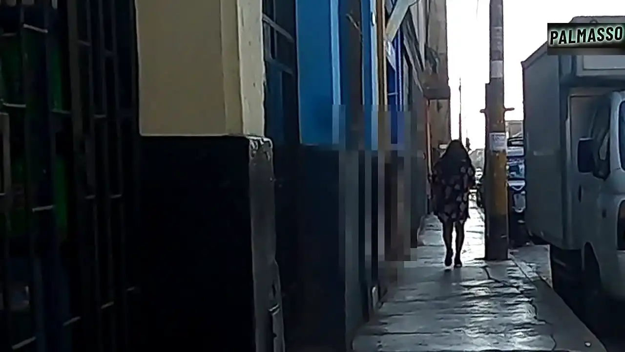 Na rua uma senhora madura é perseguida, pega e fodida por um jovem em troca do pagamento de suas dívidas - Por favor, não demore muito para foder! Eu tenho que ir para casa