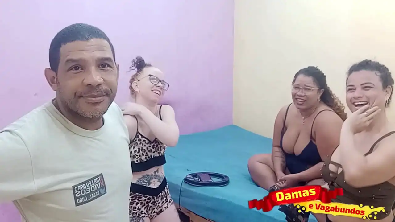 Sexo e revelações no estúdio damas de vagabundos com Leo ogro, Lorraine exótica, Suzy furacão, Márcio Baiano e Eliane furacão - bastidores de gravação parte 01